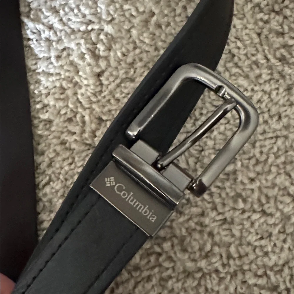 Columbia Boys Black/Brown Leather Belt